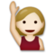 Person Raising Hand - Medium Light emoji on LG